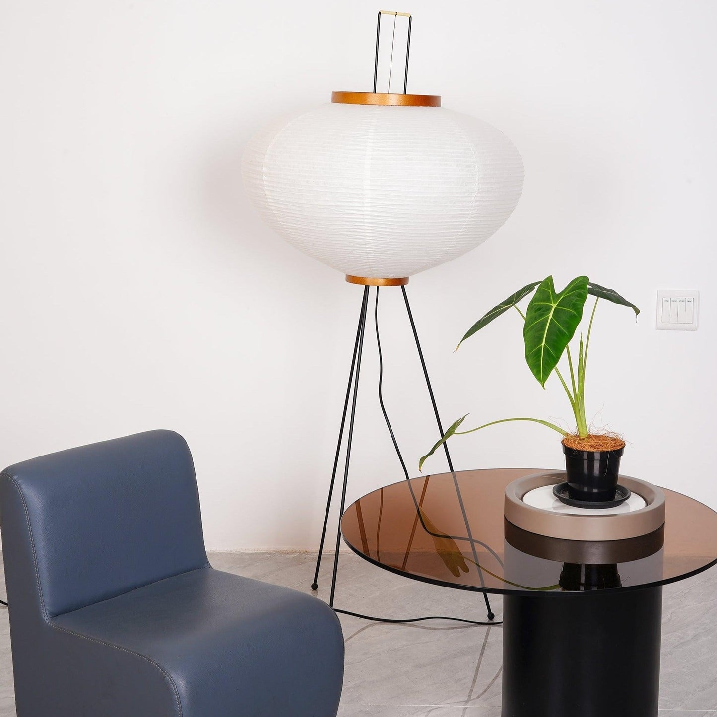 Asian Style Rice Paper Floor Light