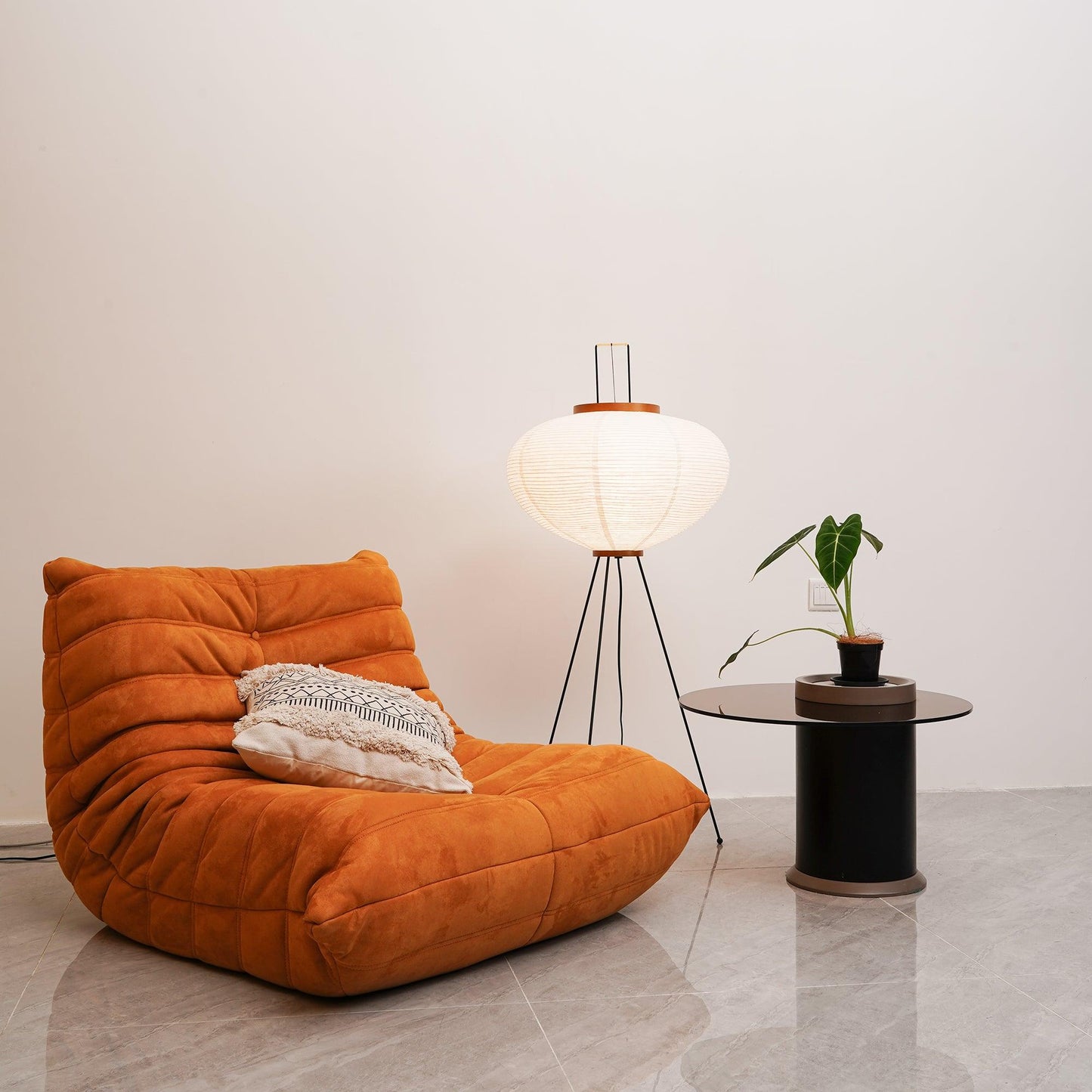 Asian Style Rice Paper Floor Light