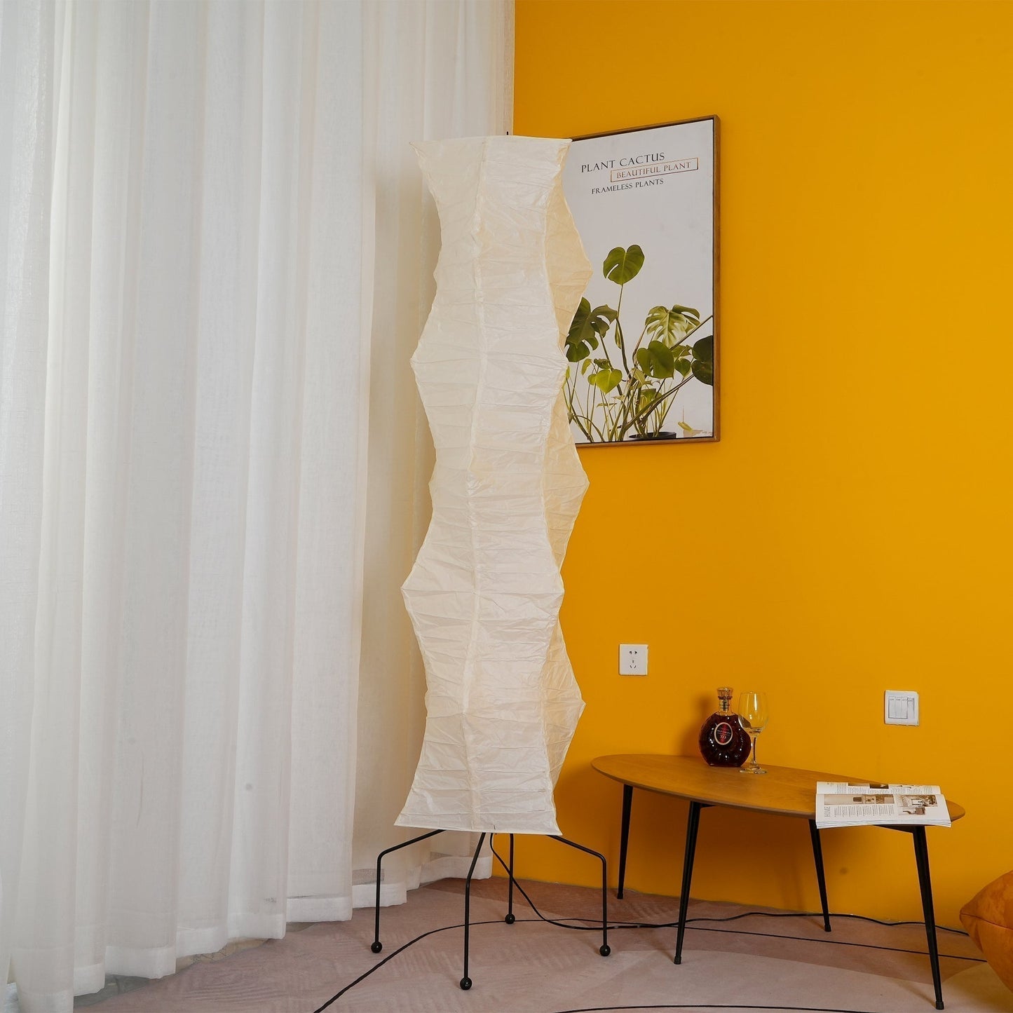Asian Style Rice Paper Floor Light
