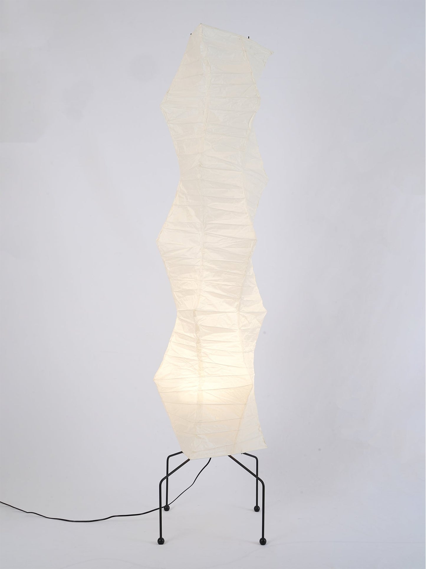 Warm White Paper Floor Lamp with Soft Lighting
