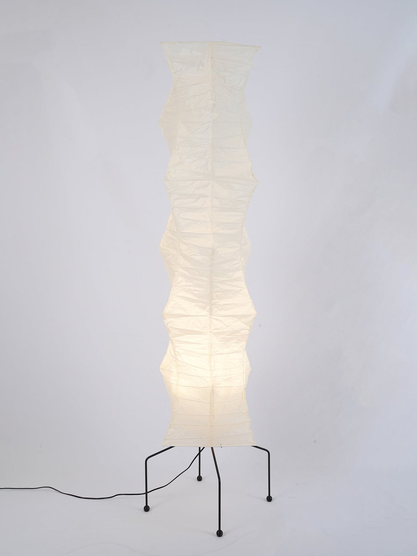 Warm White Paper Floor Lamp with Soft Lighting