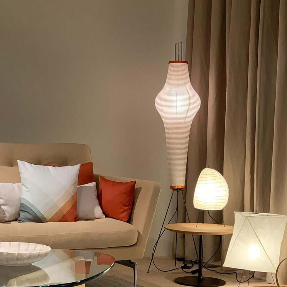 Asian Style Rice Paper Floor Light