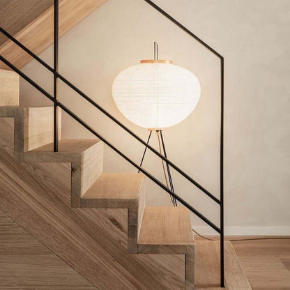 Asian Style Rice Paper Floor Light