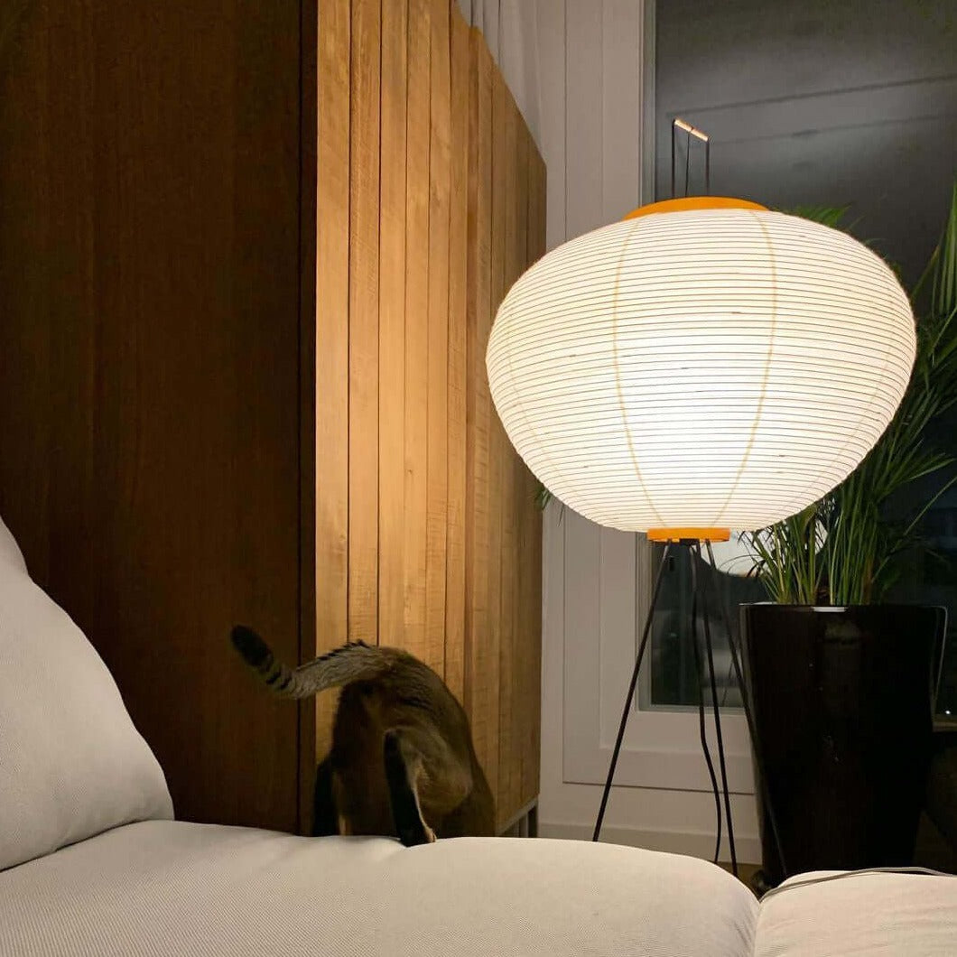 Asian Style Rice Paper Floor Light