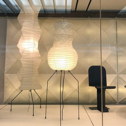 Asian Style Rice Paper Floor Light