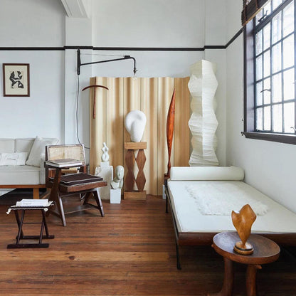 Warm White Paper Floor Lamp with Soft Lighting