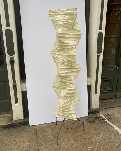 Warm White Paper Floor Lamp with Soft Lighting