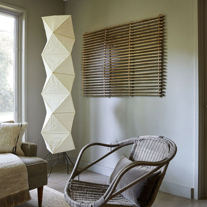 Warm White Paper Floor Lamp with Soft Lighting