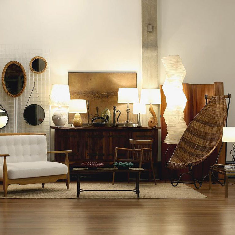 Asian Style Rice Paper Floor Light