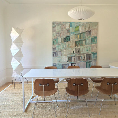 Warm White Paper Floor Lamp with Soft Lighting