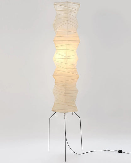Warm White Paper Floor Lamp with Soft Lighting