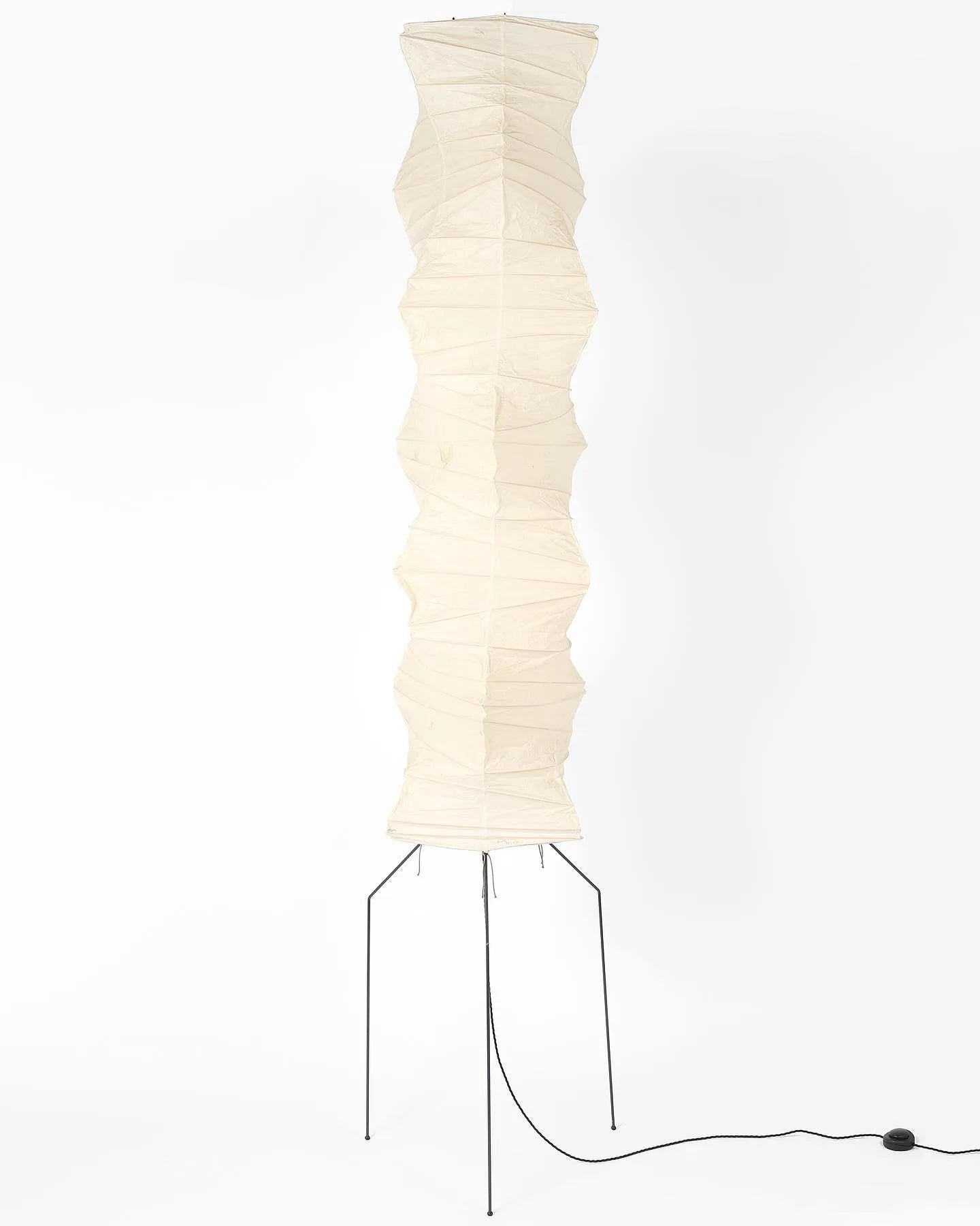 Warm White Paper Floor Lamp with Soft Lighting