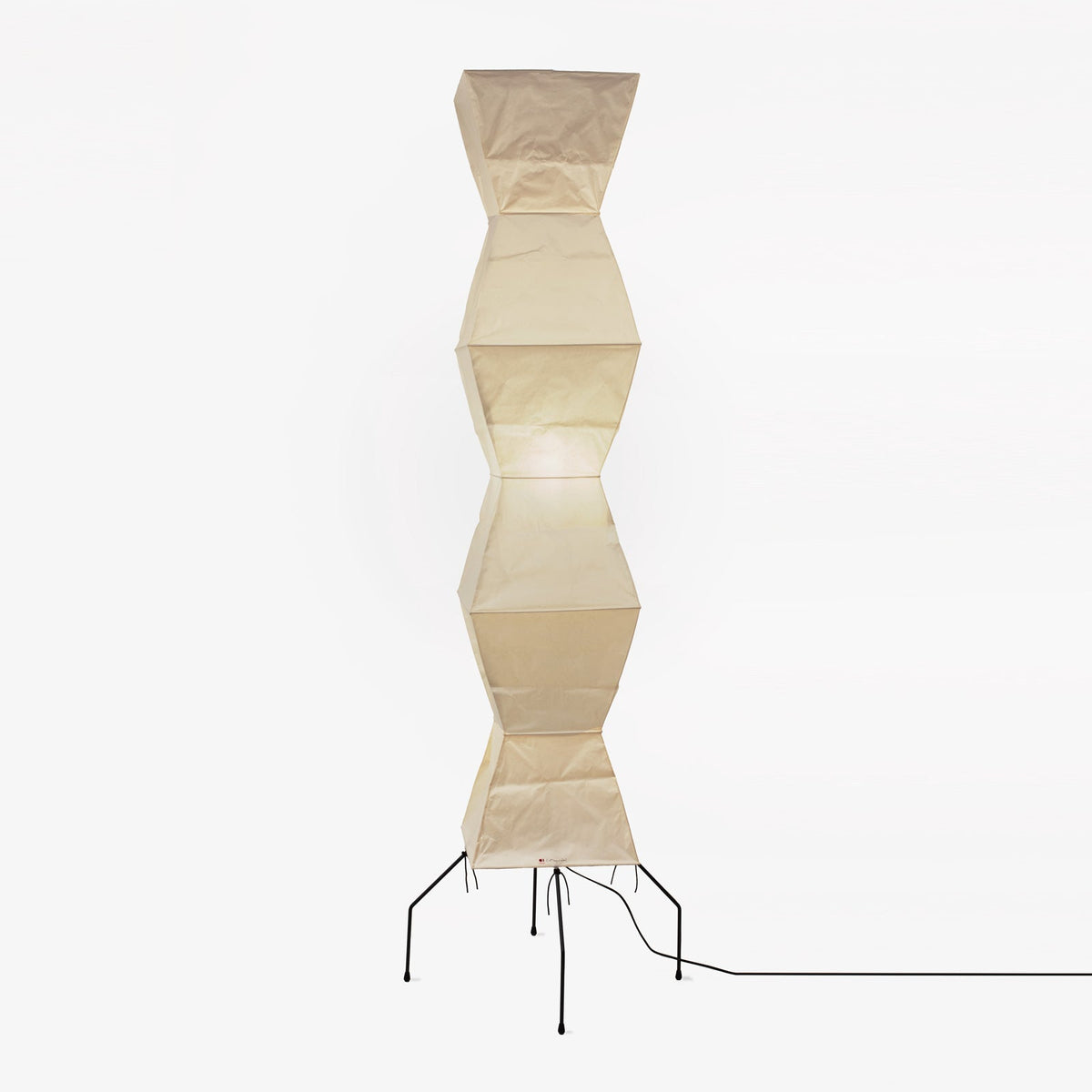 Warm White Paper Floor Lamp with Soft Lighting