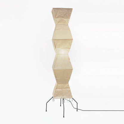 Warm White Paper Floor Lamp with Soft Lighting