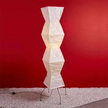 Warm White Paper Floor Lamp with Soft Lighting