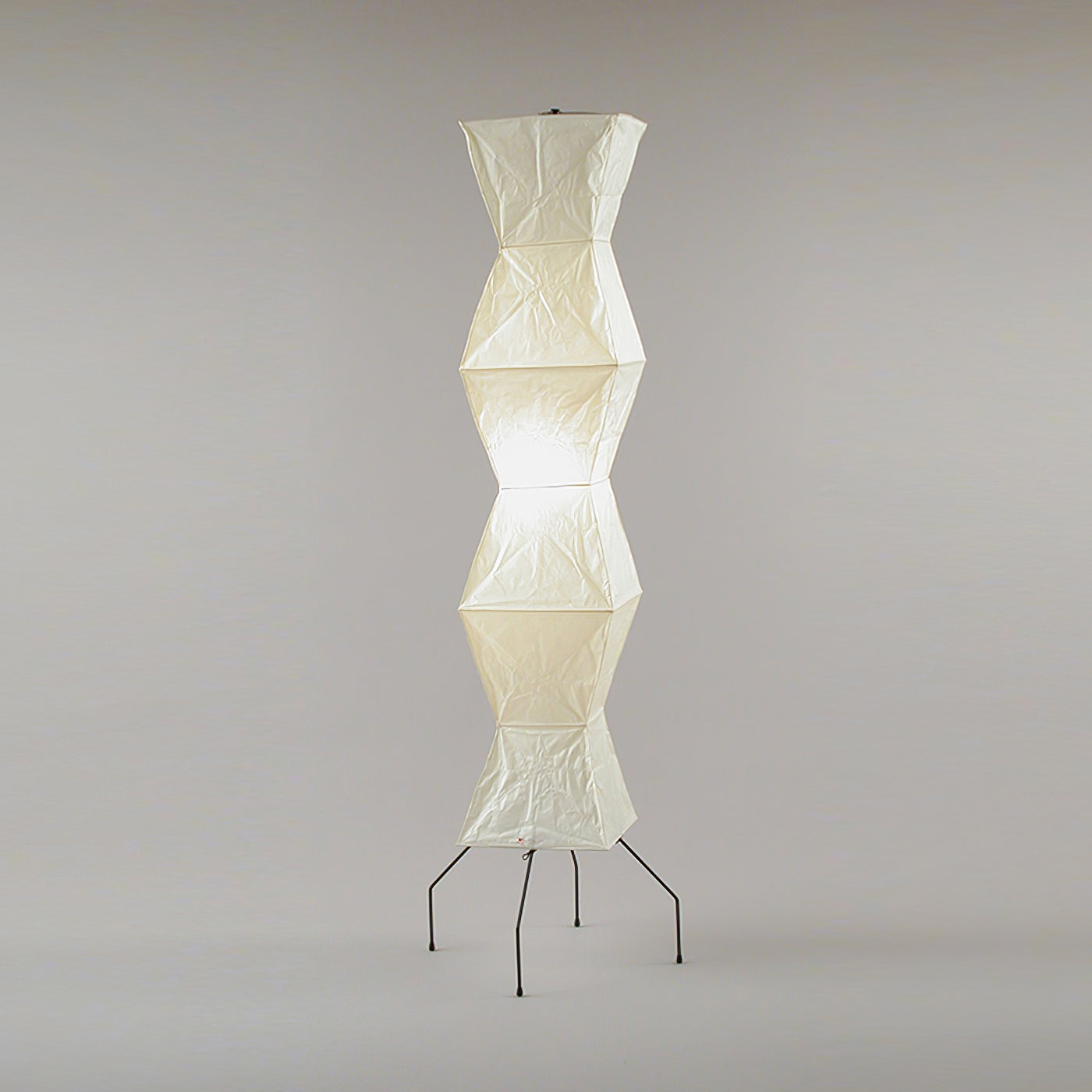 Warm White Paper Floor Lamp with Soft Lighting