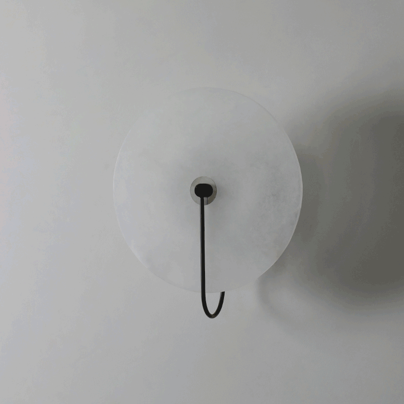 White LED Wall Light with Adjustable Black Arm