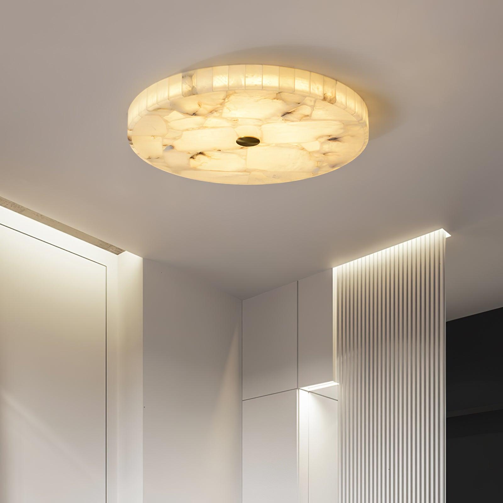 AlabasterGlow | Elegant LED Flush Mount Ceiling Light Fixture for Modern Homes 3