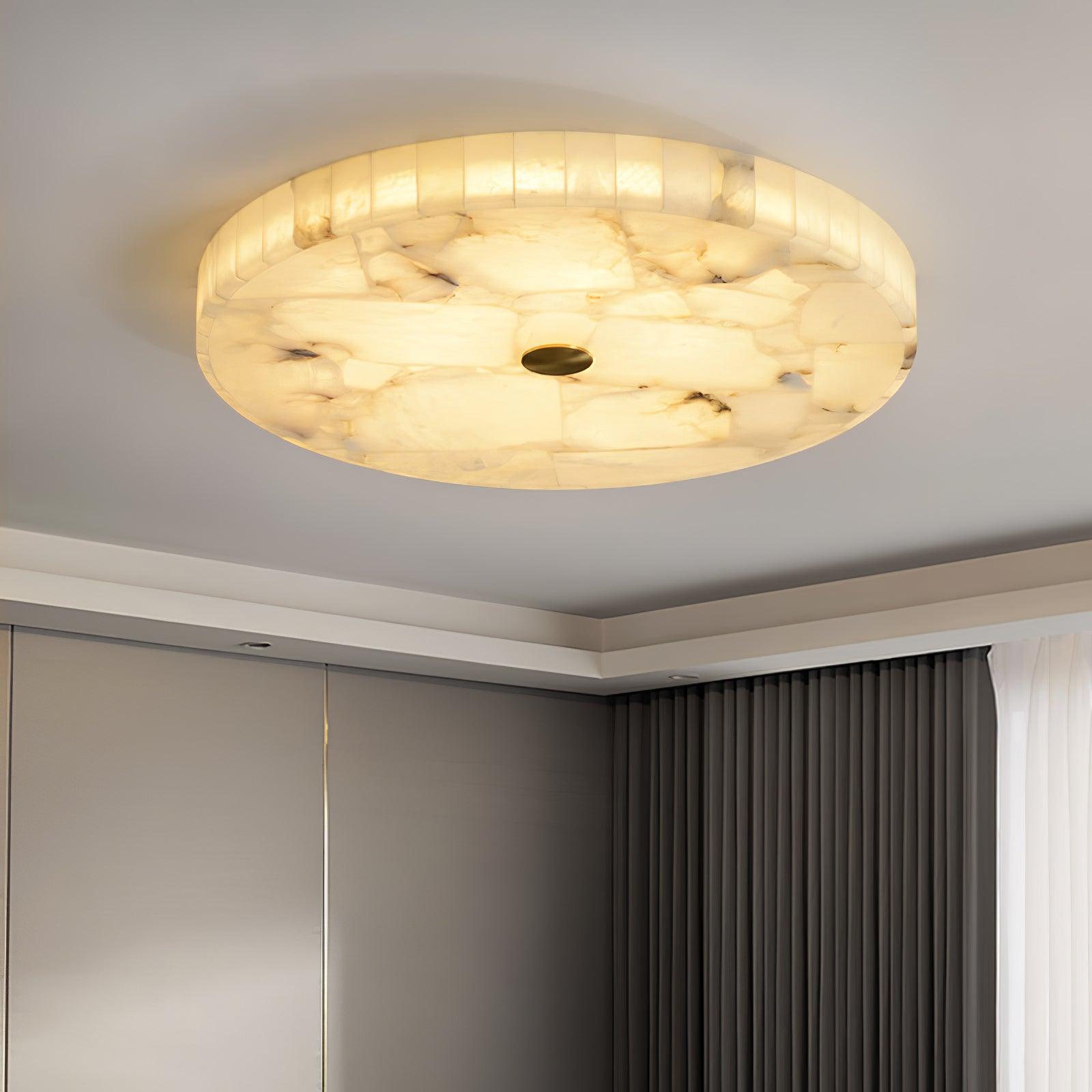 AlabasterGlow | Elegant LED Flush Mount Ceiling Light Fixture for Modern Homes 6