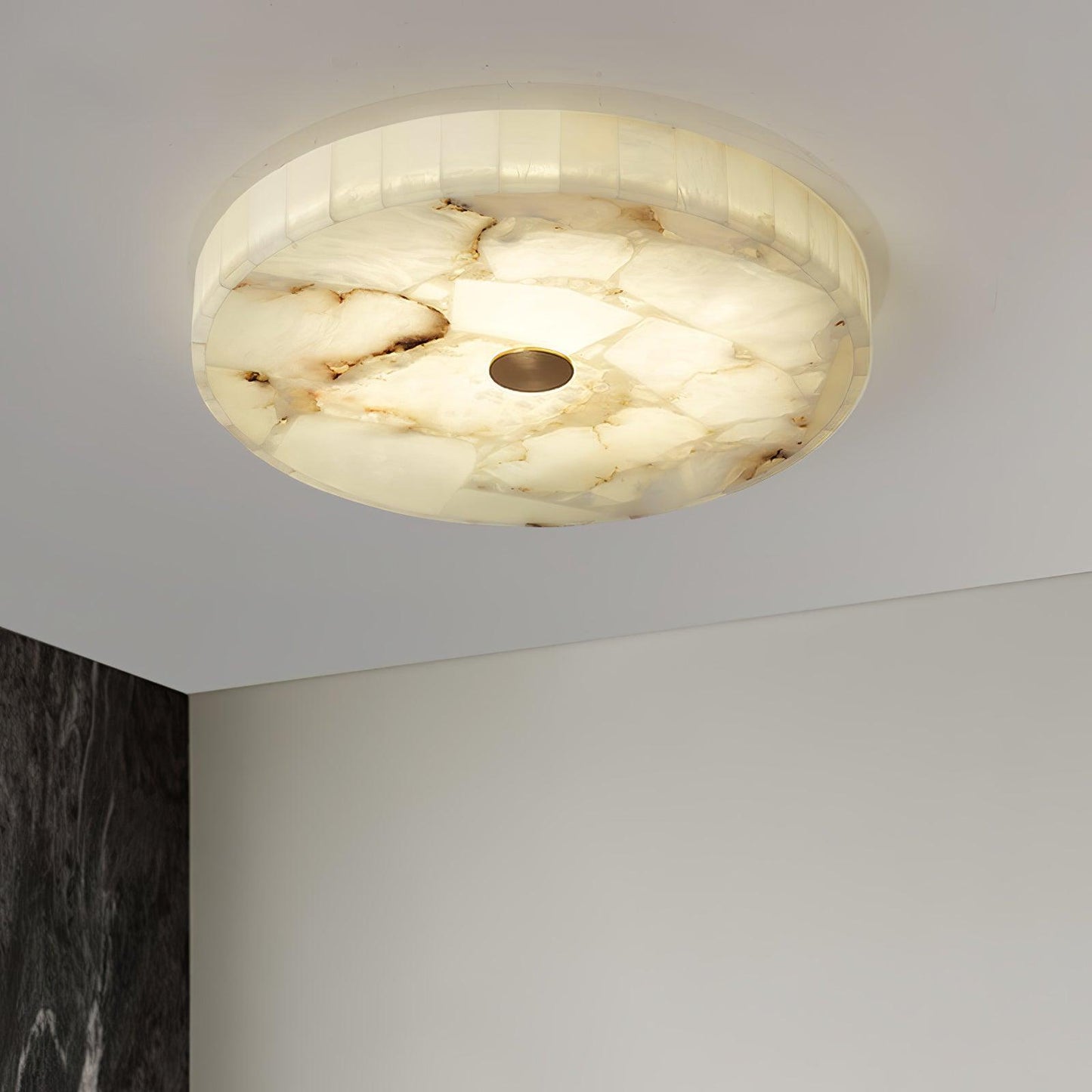 AlabasterGlow | Elegant LED Flush Mount Ceiling Light Fixture for Modern Homes 7