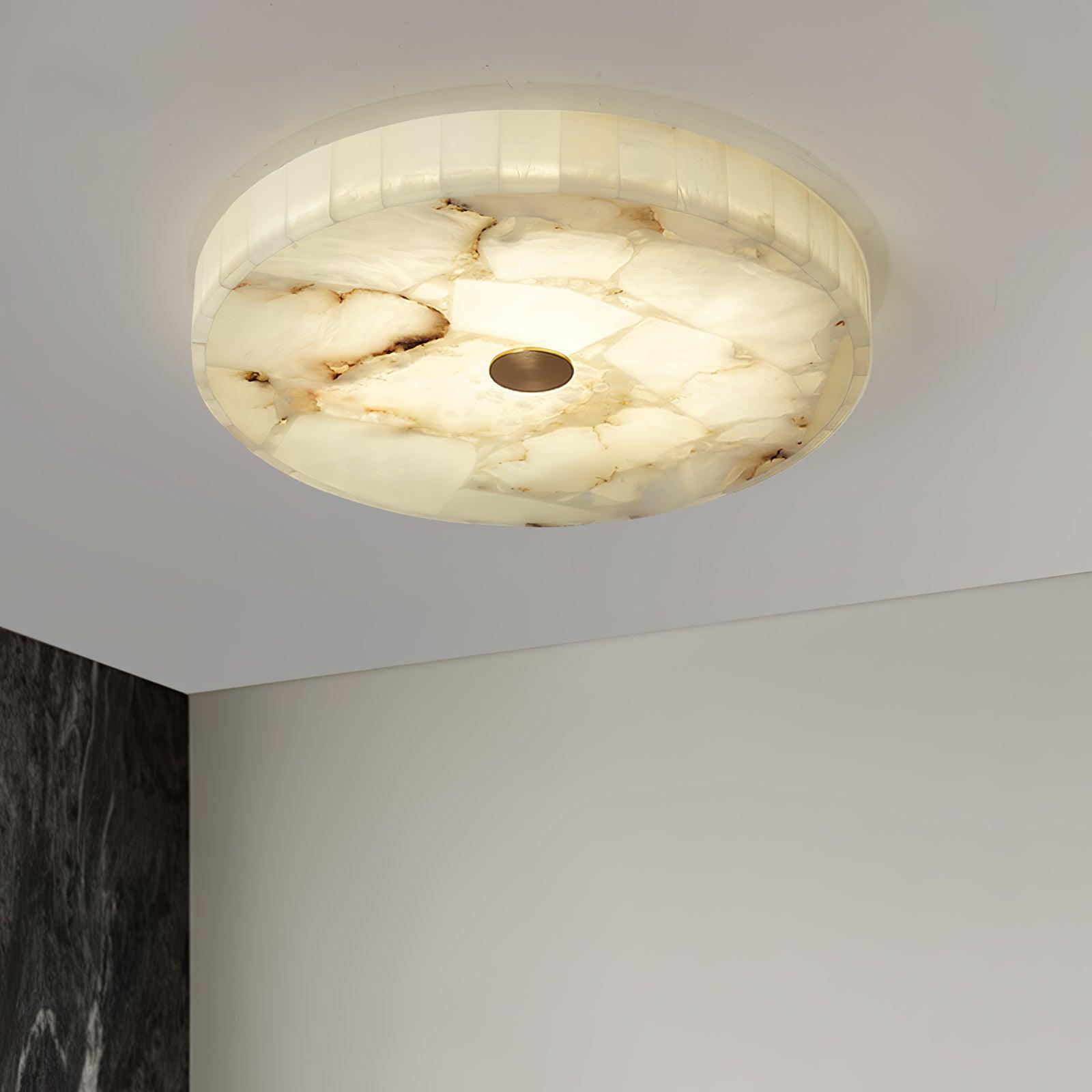 AlabasterGlow | Elegant LED Flush Mount Ceiling Light Fixture for Modern Homes 7