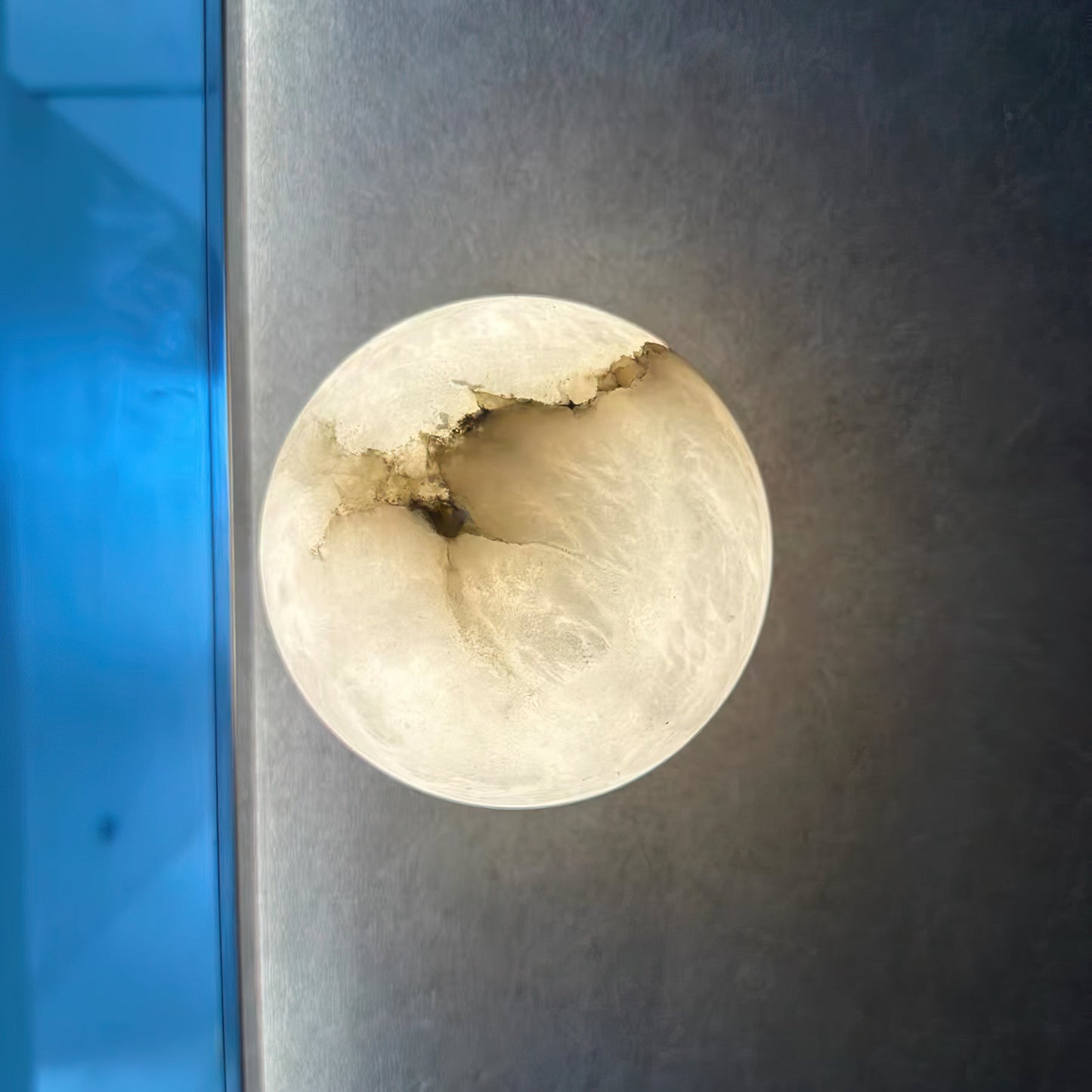 AlabasterGlow | Elegant Minimalist Alabaster Wall Sconce Lighting Fixture 4