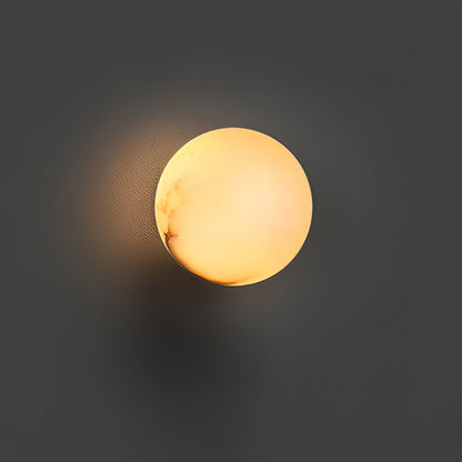 AlabasterGlow | Elegant Minimalist Alabaster Wall Sconce Lighting Fixture 5