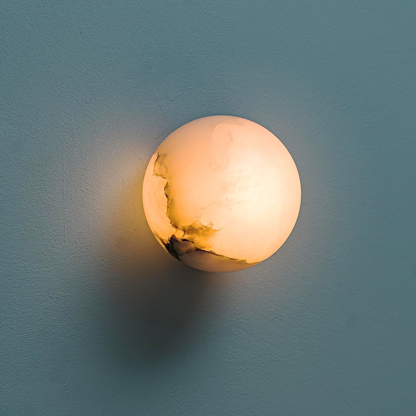 AlabasterGlow | Elegant Minimalist Alabaster Wall Sconce Lighting Fixture 6