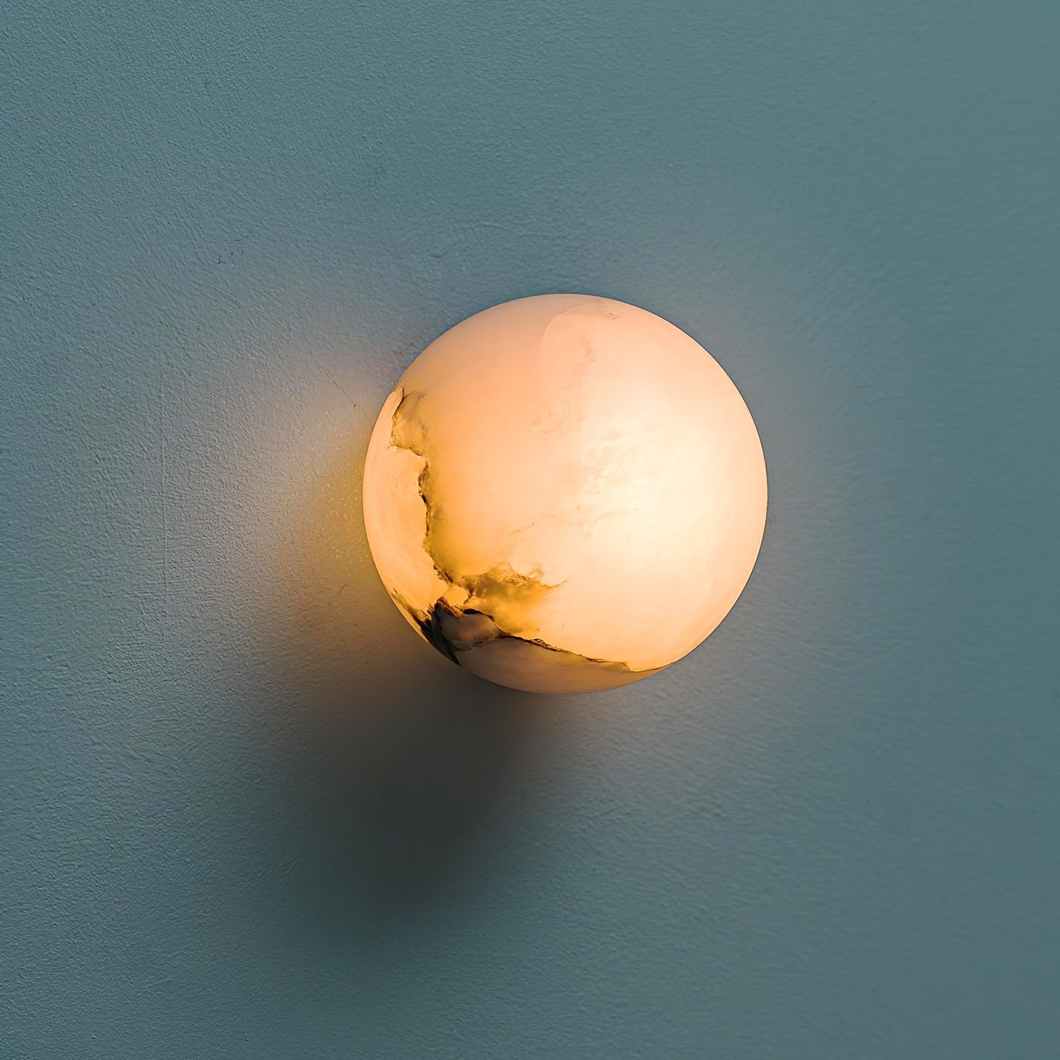 AlabasterGlow | Elegant Minimalist Alabaster Wall Sconce Lighting Fixture 6