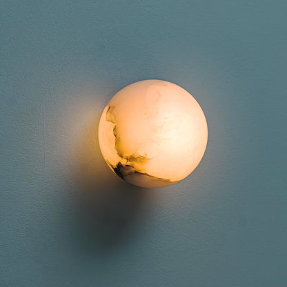 AlabasterGlow | Elegant Minimalist Alabaster Wall Sconce Lighting Fixture 6