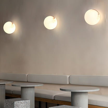 AlabasterGlow | Elegant Minimalist Alabaster Wall Sconce Lighting Fixture 7