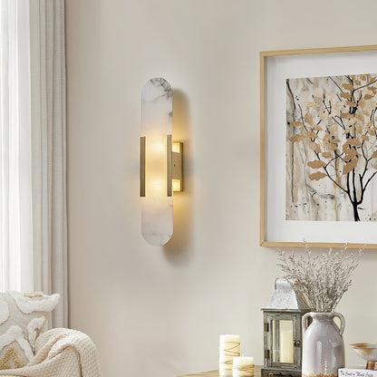 AlabasterGlow | Elegant Modern Alabaster Wall Sconce Lighting for Living Room 4