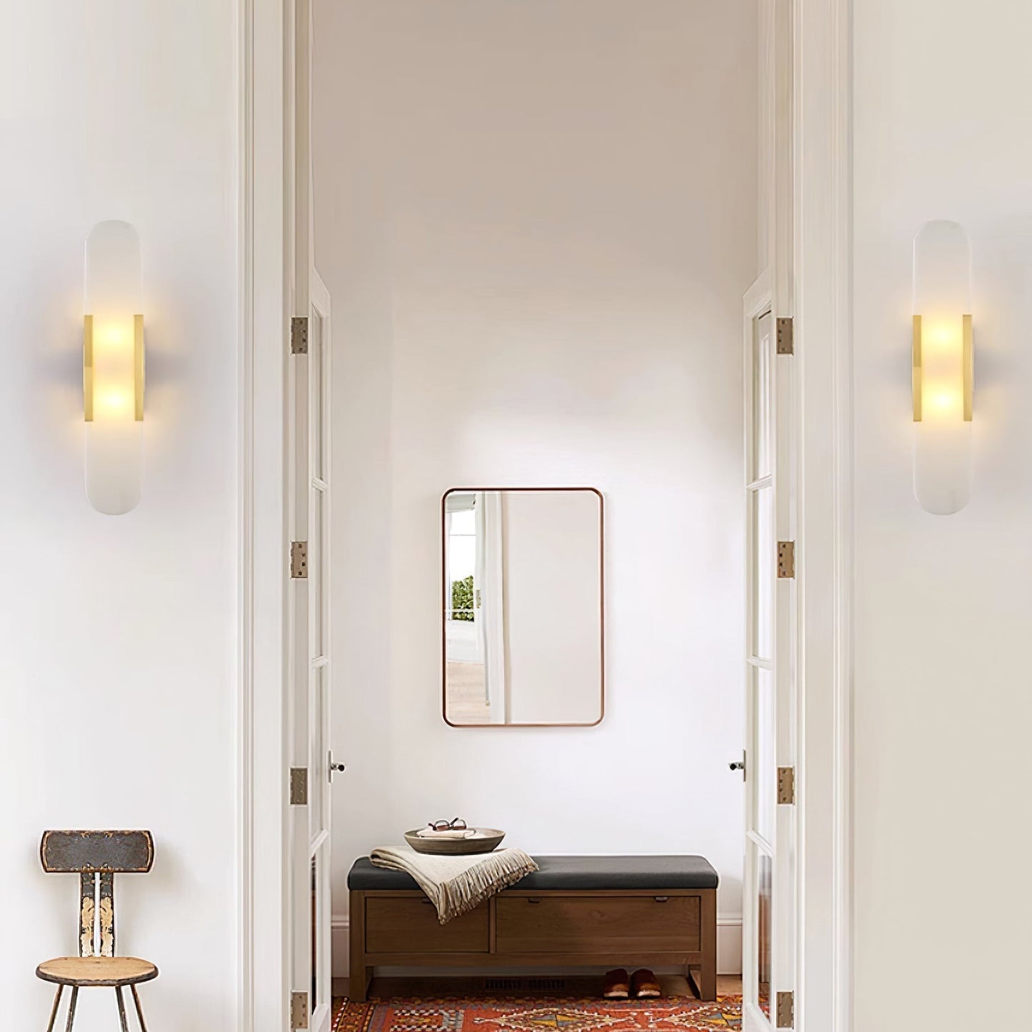 AlabasterGlow | Elegant Modern Alabaster Wall Sconce Lighting for Living Room 5