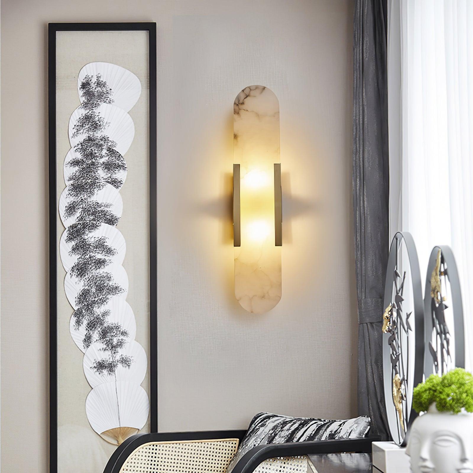 AlabasterGlow | Elegant Modern Alabaster Wall Sconce Lighting for Living Room 6
