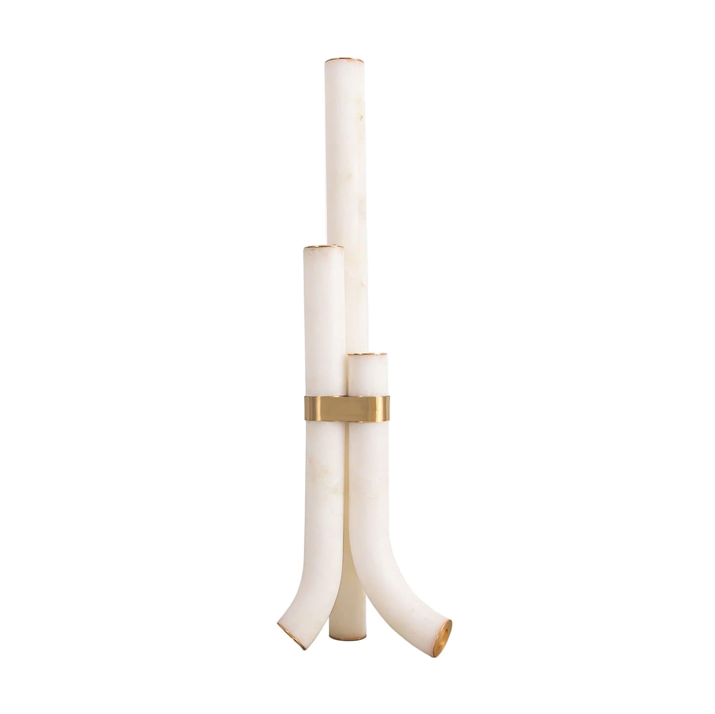 AlabasterGlow | Elegant Modern Triple Floor Lamp Design 1
