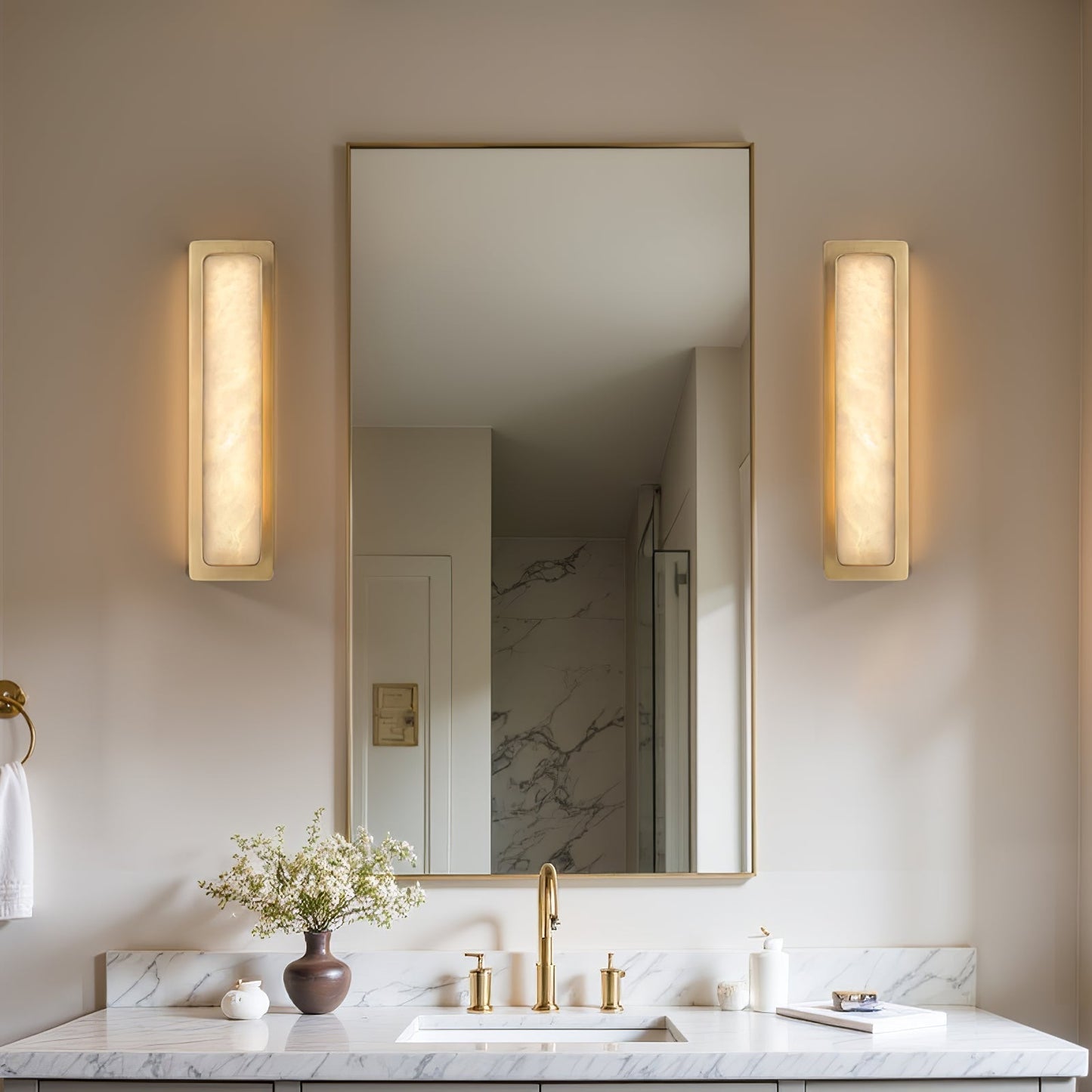 AlabasterGlow | Elegant Modern Wall Sconce Lighting for Cozy Atmosphere 4