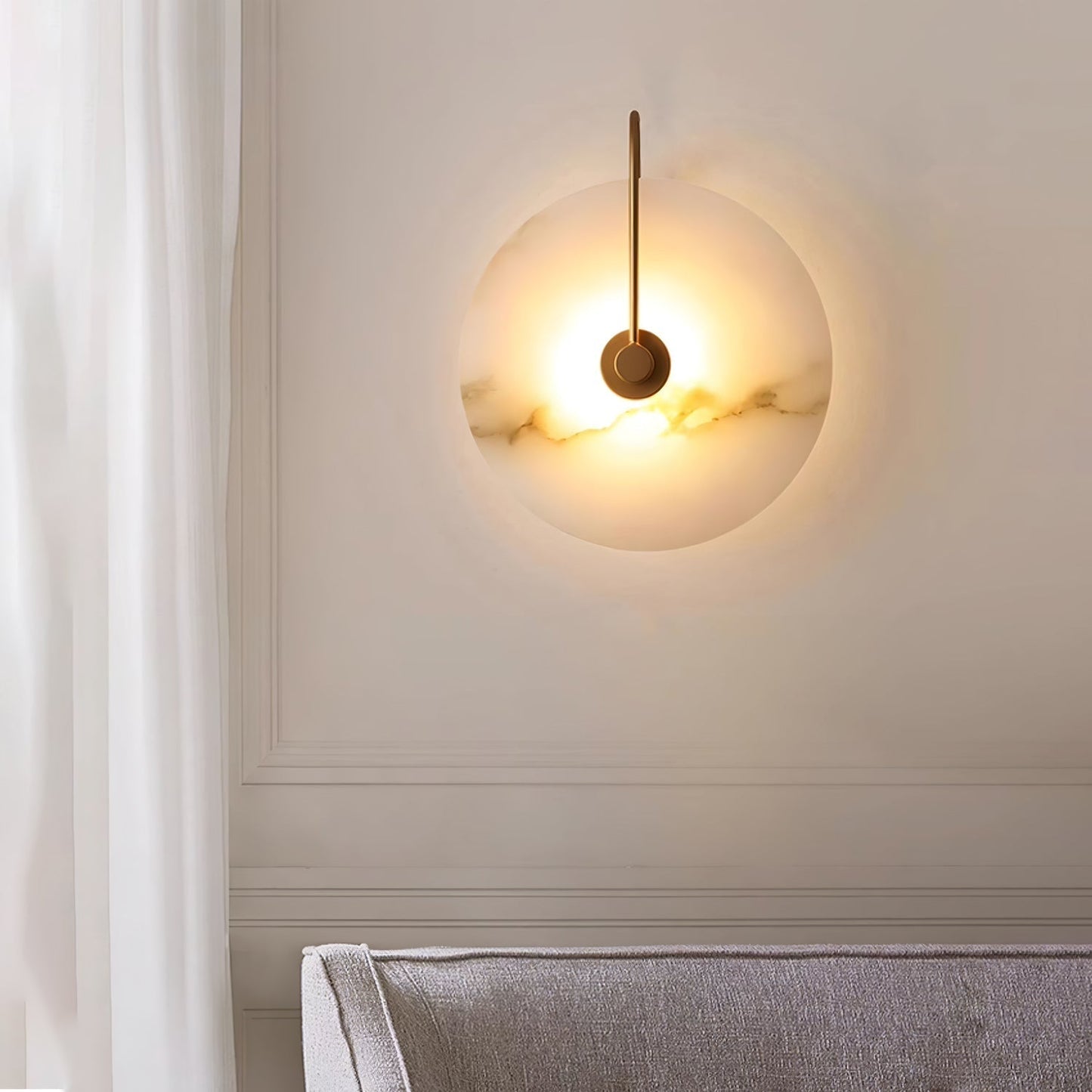 White LED Wall Light with Adjustable Black Arm