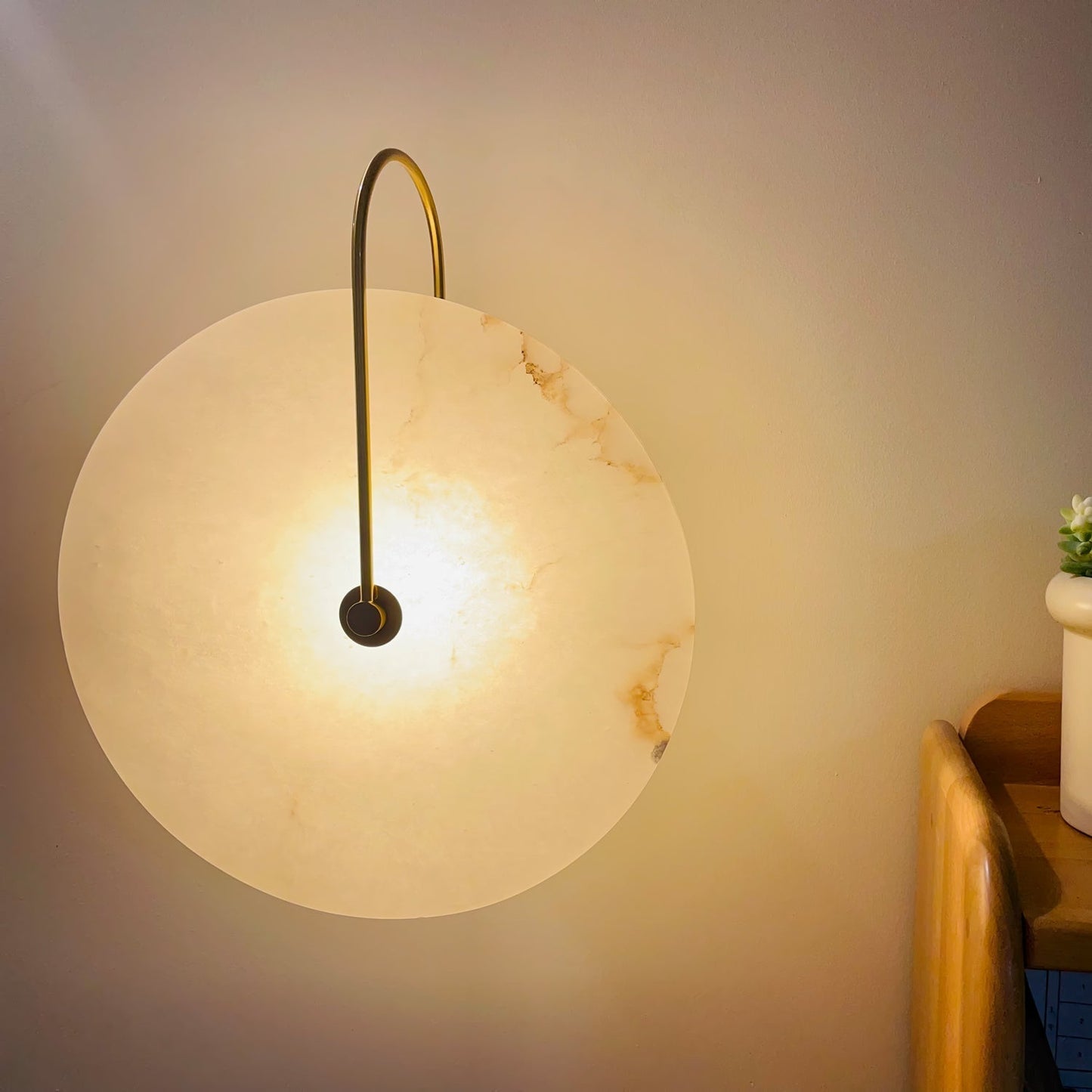 White LED Wall Light with Adjustable Black Arm
