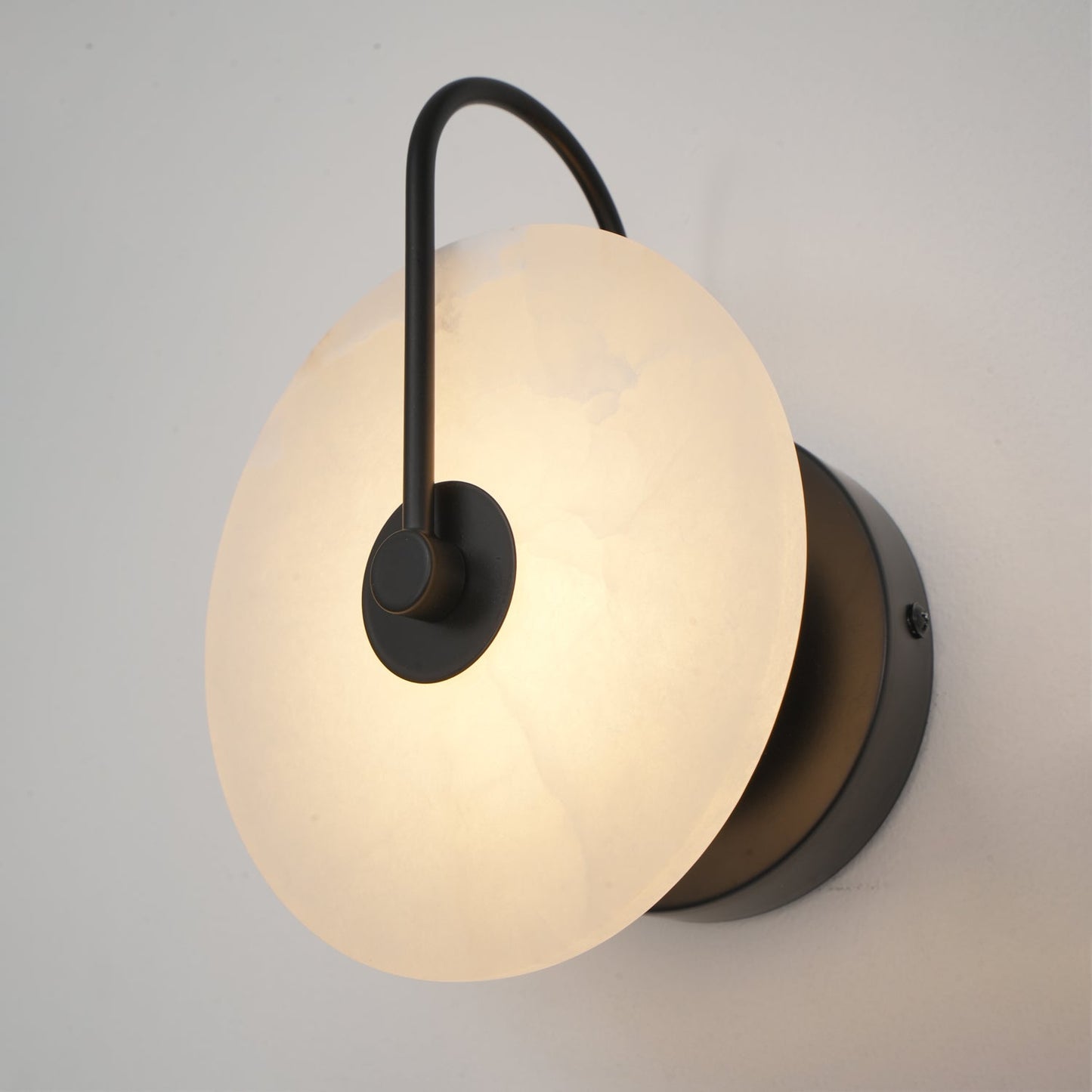 White LED Wall Light with Adjustable Black Arm