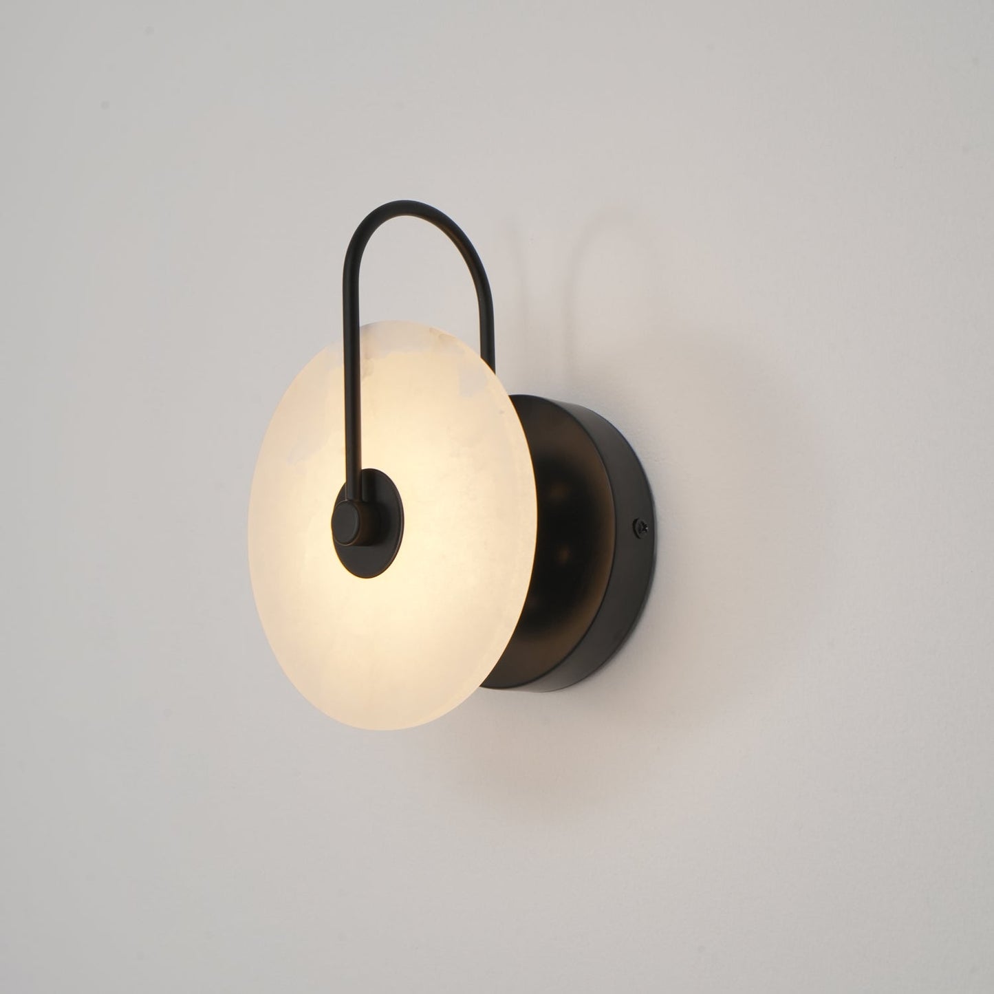White LED Wall Light with Adjustable Black Arm