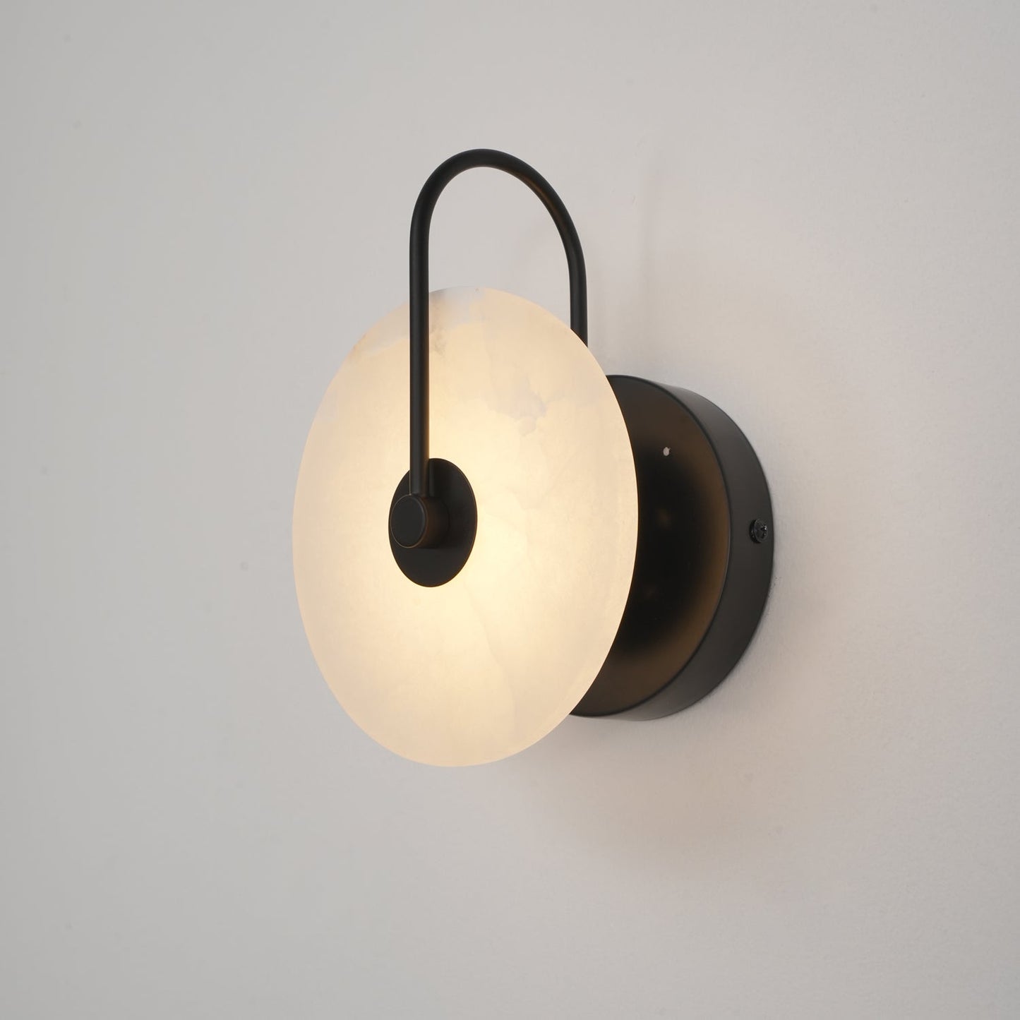 White LED Wall Light with Adjustable Black Arm