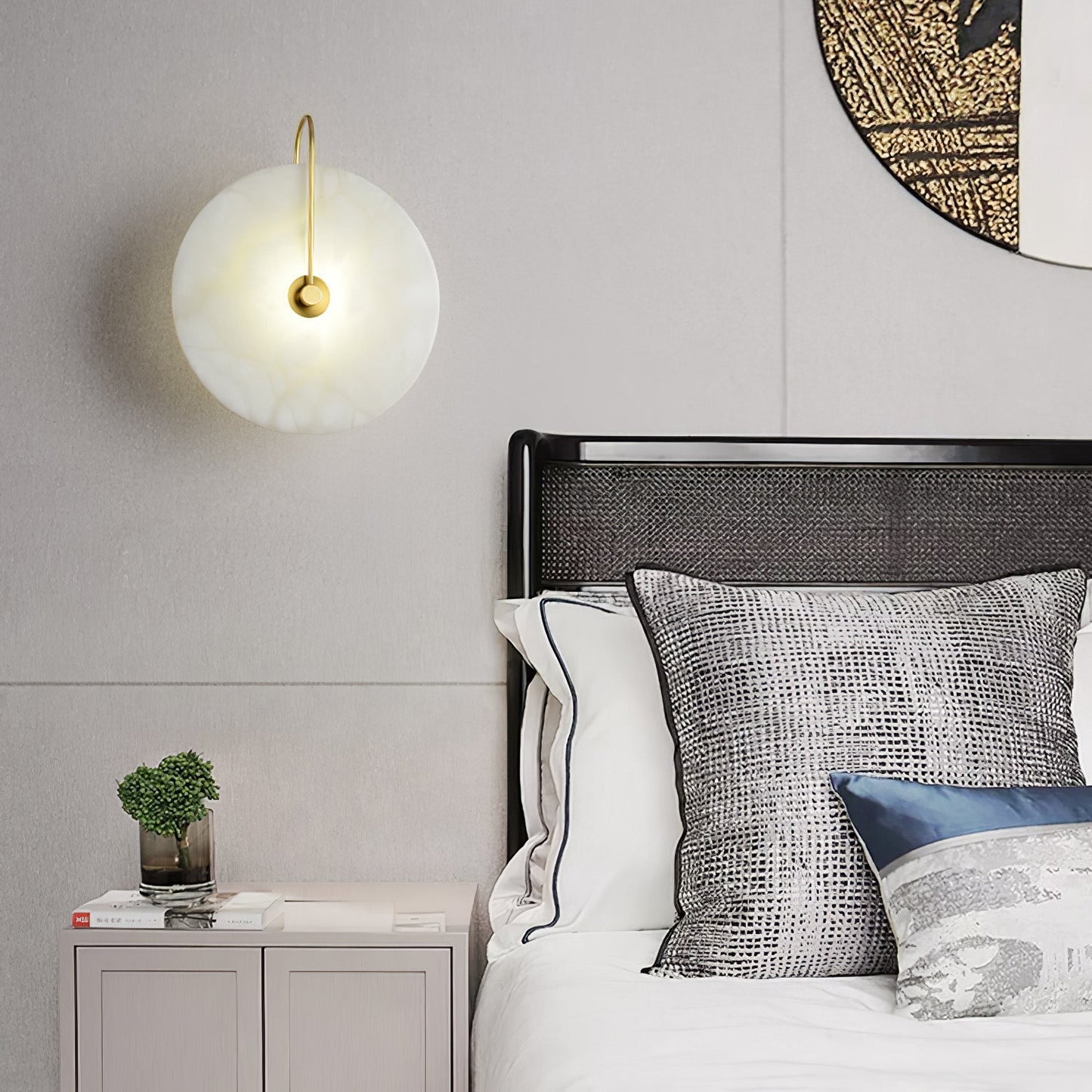 White LED Wall Light with Adjustable Black Arm