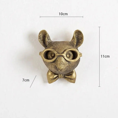Bronze animal wall sculpture collection - modern decorative wall art pieces with antique finish