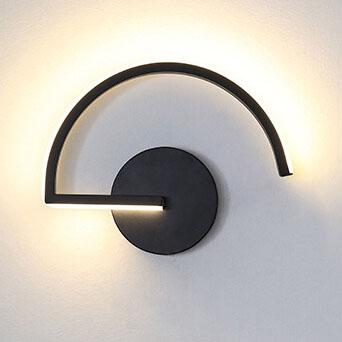 Modern Curved Metal LED Wall Light - Lusomart