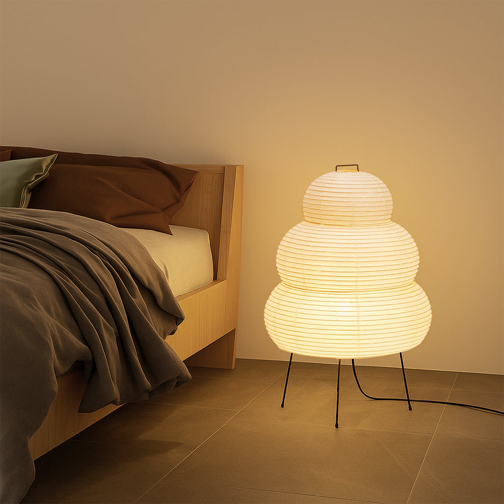Alvora | Modern Rice Paper Table Light for Warm Ambient Glow - Lusomart