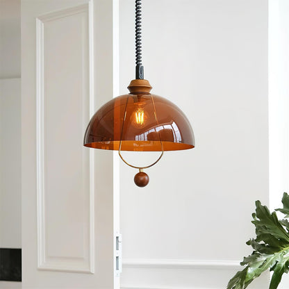 AmberGlow | Stylish Retro Glass Hanging Pendant Light for Kitchen 2
