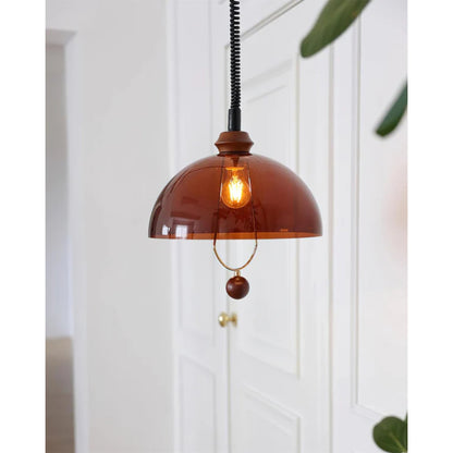 AmberGlow | Stylish Retro Glass Hanging Pendant Light for Kitchen 6