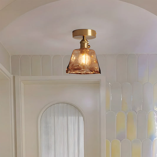 Warm Brass Classic Ceiling Light Fixture - Lusomart