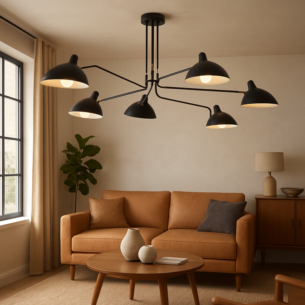 Stylish Serge Mouille LED Ceiling Light Fixture - Lusomart