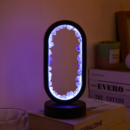 Purple Crystal Calming LED Table Lamp - Lusomart